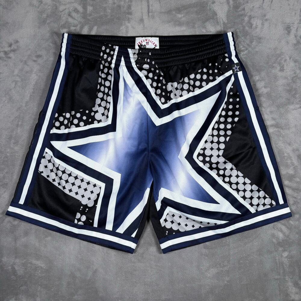 Mitchell & Ness Dallas Cowboys Big Face 7.0 Throwback Baggy Shorts Size 2XL